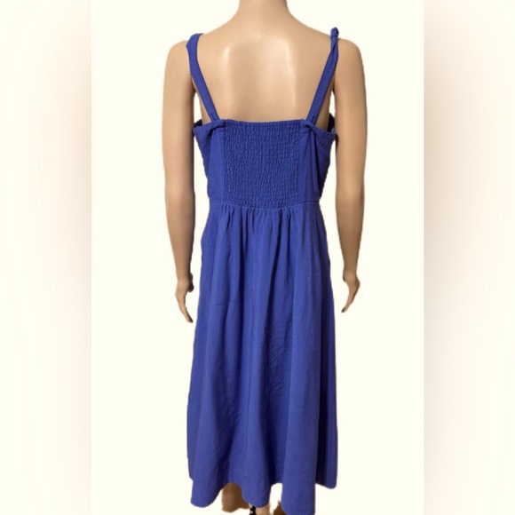 Anthropologie Maeve Blue Midi Dress - Picture 3 of 10